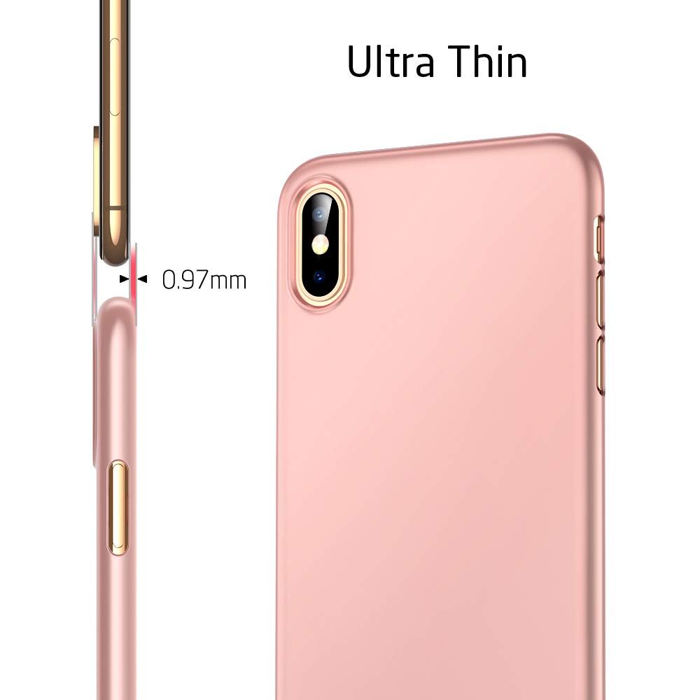 Eono iPhone Xs Max Case,Slim Black Shock Absorption Hard TPU Cover Case [Ultra-Thin and Highly Protective] for the iPhone Xs Max, Rosegold