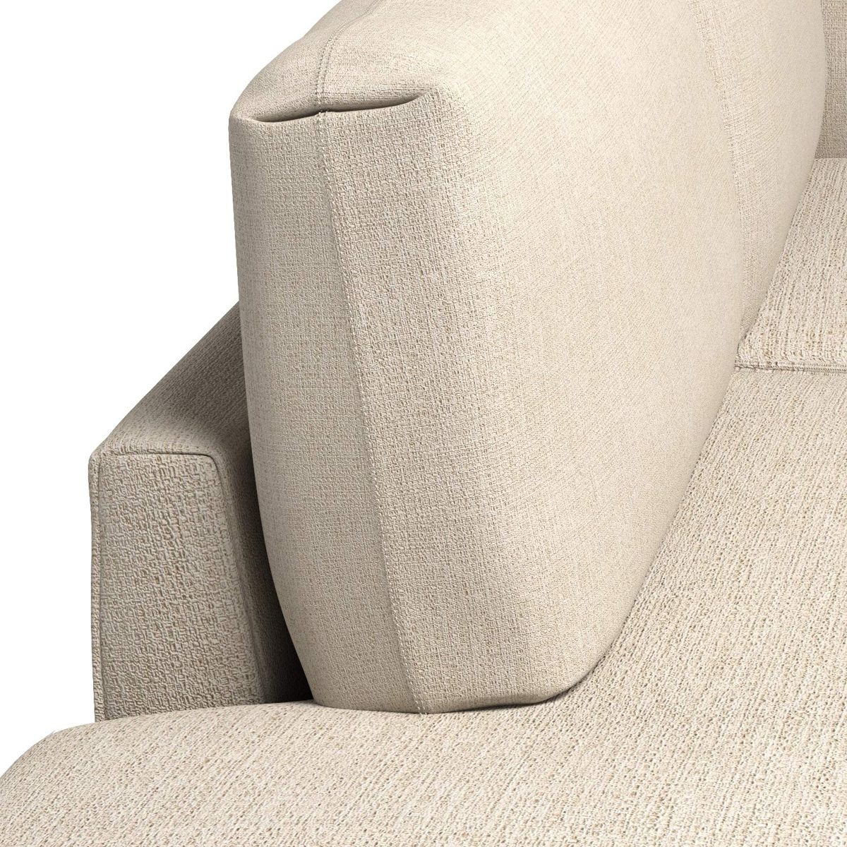 Amazon Brand – Rivet Edgewest Low Back Modern Left U-Sectional, 117"W, Beige