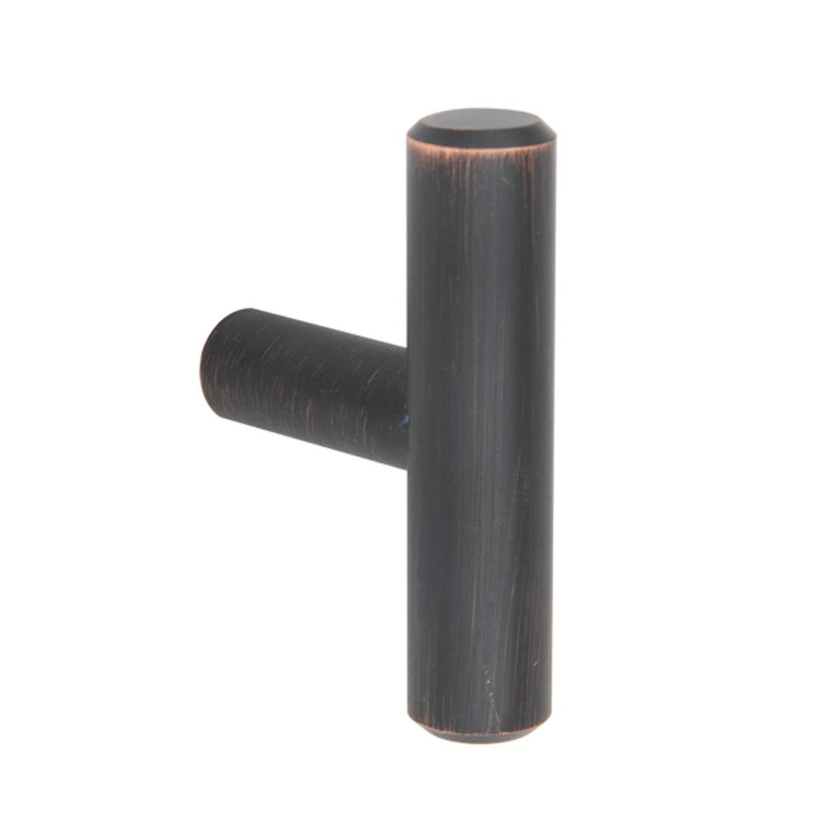 AmazonBasics T-Bar Cabinet Knob, (1/2" Diameter), 2" Length, Oil Rubbed Bronze, 10-pack