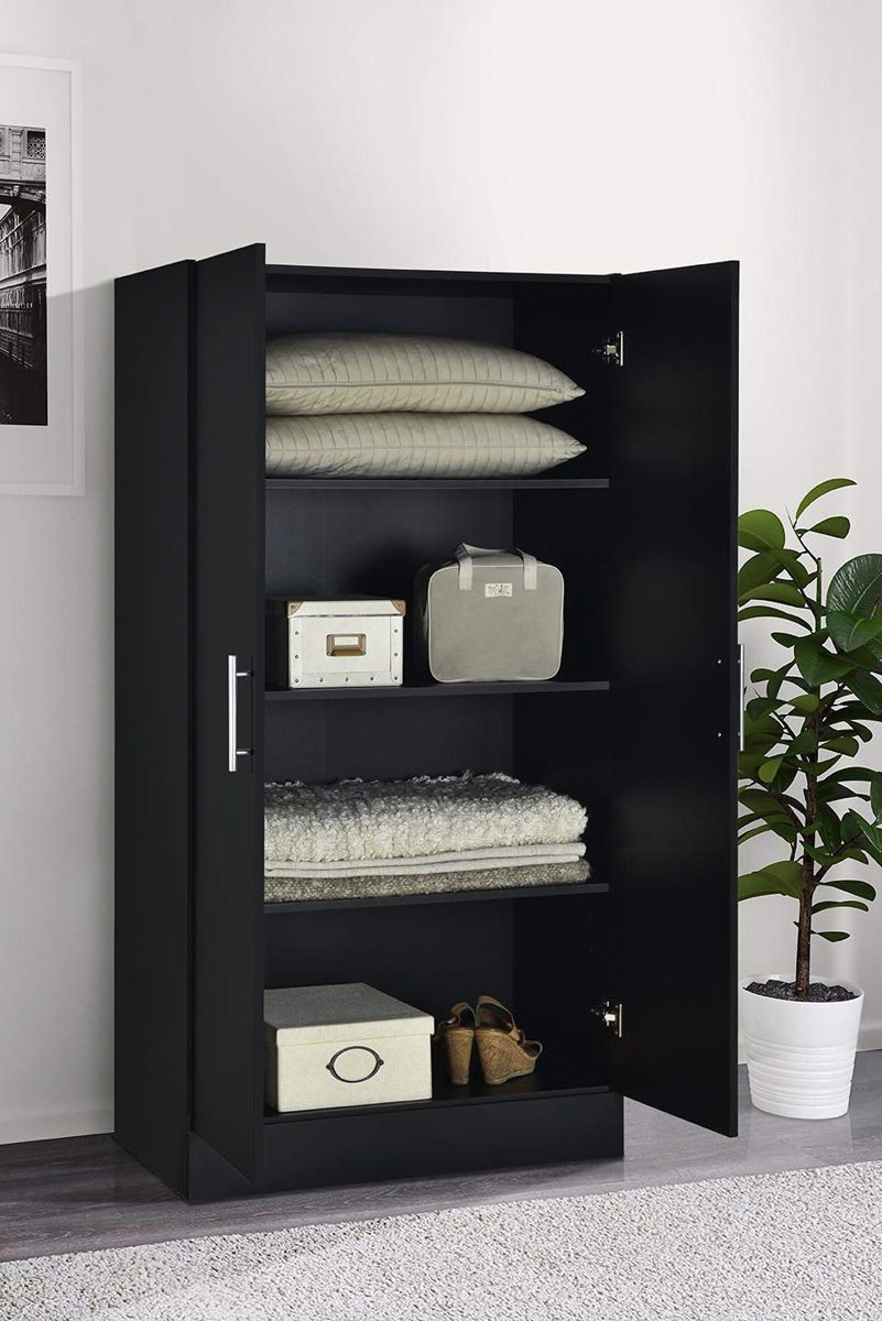AmazonBasics Classic Storage Cabinet/Armoire - 32-Inch, Black