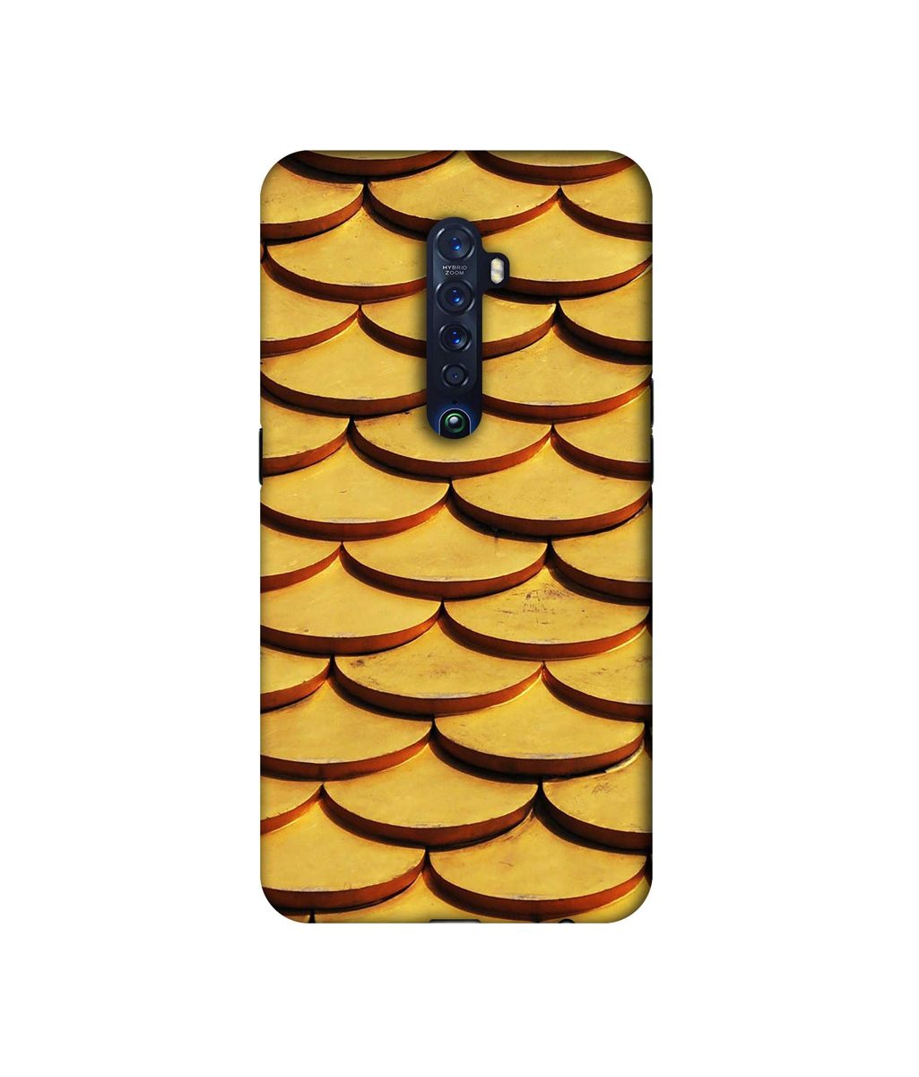 Amazon Brand - Solimo Designer Wooden Semi Circle Texture 3D Printed Hard Back Case Mobile Cover for Oppo Reno 2