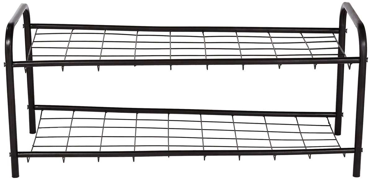Amazon Brand - Solimo 2 Step Steel Foldable Shoe Rack