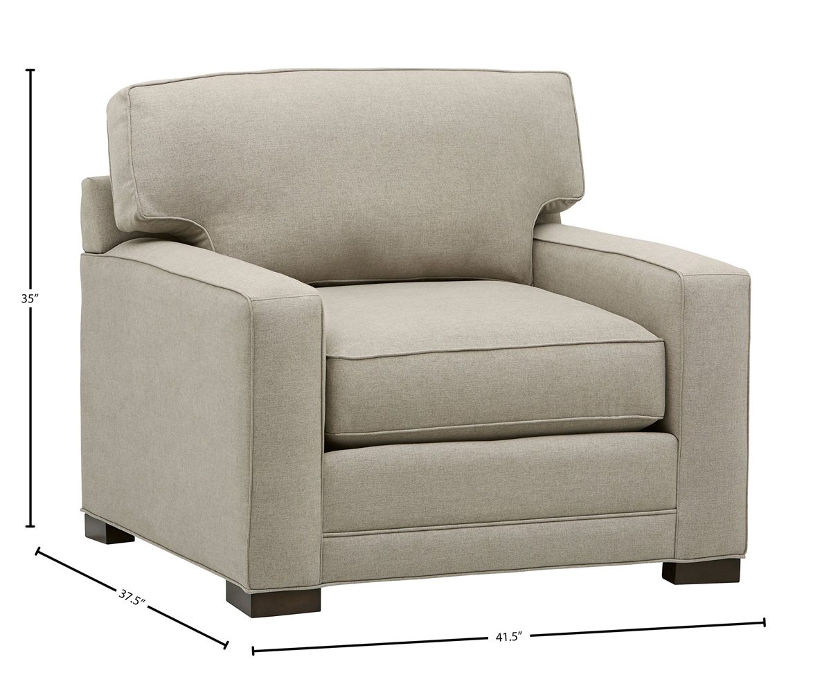 Amazon Brand – Stone & Beam Dalton Performance Fabric Living Room Accent Arm Chair, 41.5"W, Stone