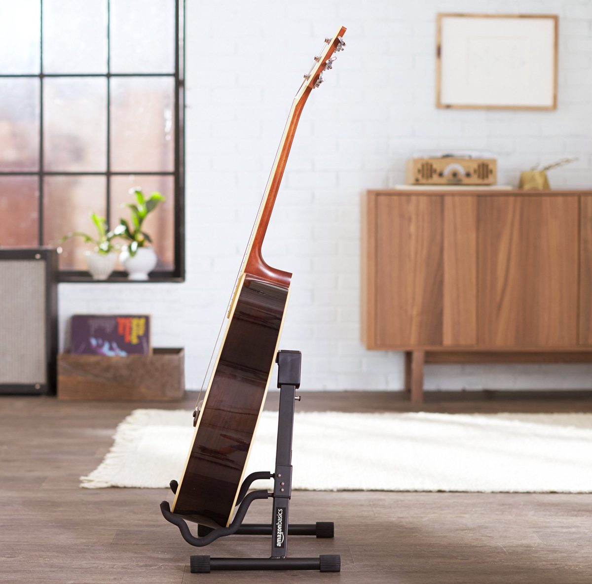 AmazonBasics Guitar Folding A-Frame Stand for Acoustic and Electric Guitars