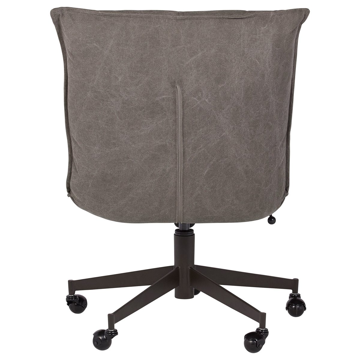 Rivet Fun Contemporary Home Office Desk Chair, 36"-39", Grey/Black