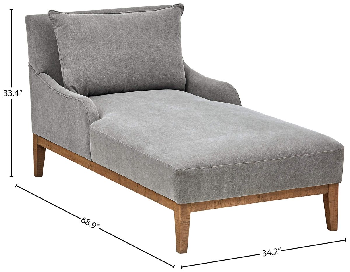 Amazon Brand – Stone & Beam Varon Modern Lounge Daybed Chaise, 34.2"W, Dark Grey