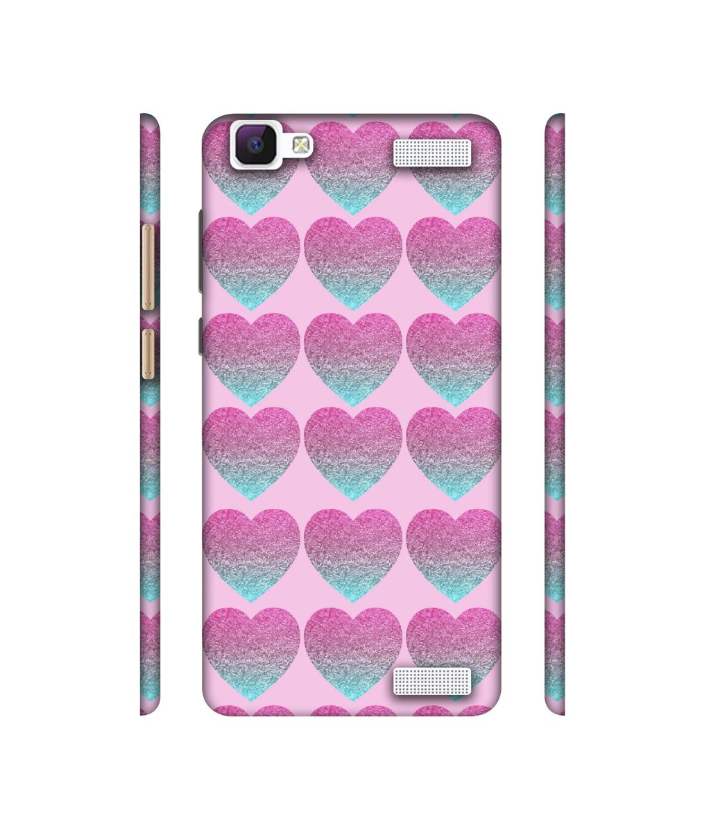 Amazon Brand - Solimo Designer Sparkle Heart Texture 3D Printed Hard Back Case Mobile Cover for Vivo V1 Max