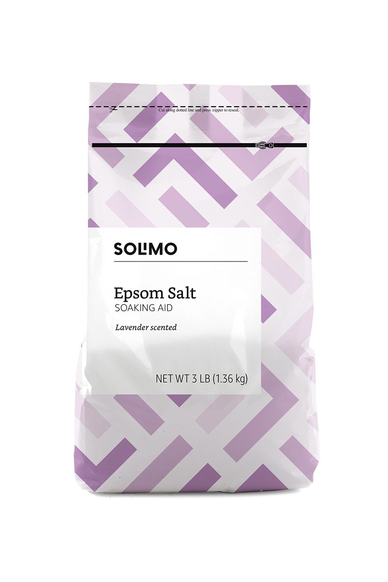 Amazon Brand - Solimo Epsom Salt Soaking Aid, Lavender Scented, 3 Pound