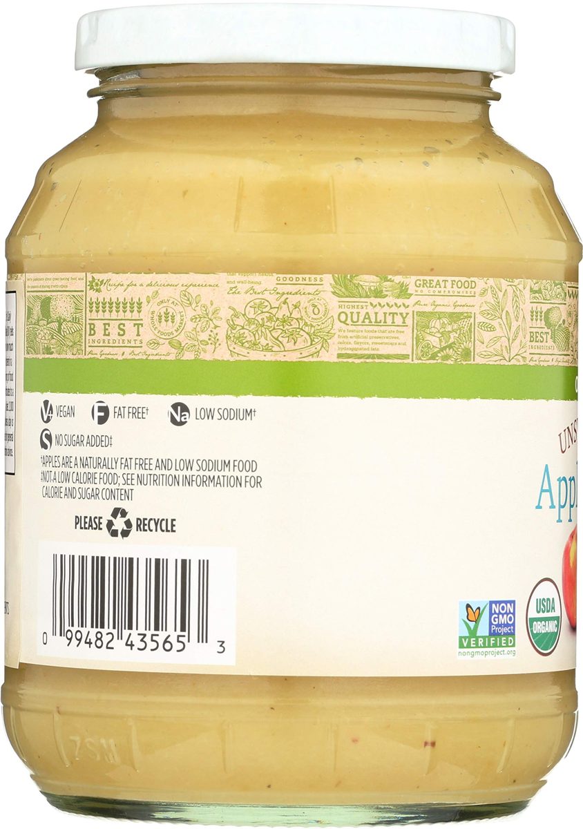 365 Everyday Value, Organic Apple Sauce, Unsweetened, 24 oz