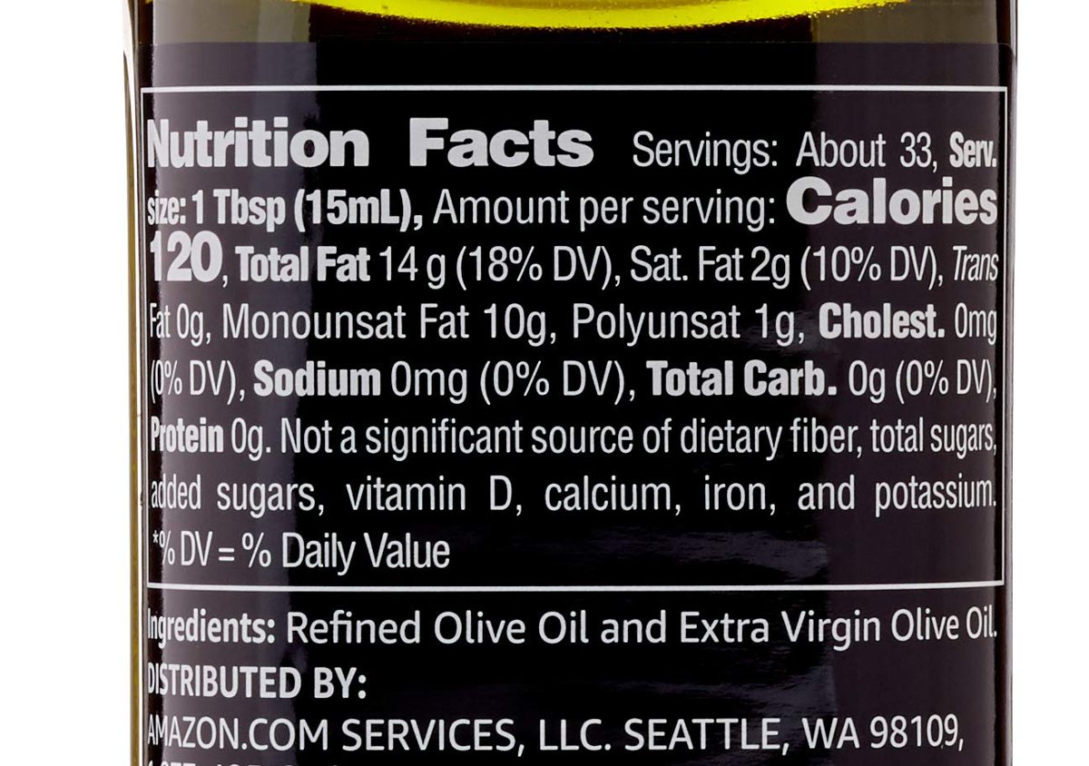 Amazon Brand - Happy Belly Pure Olive Oil, 16.9 fl oz (500mL) (Previously Solimo)