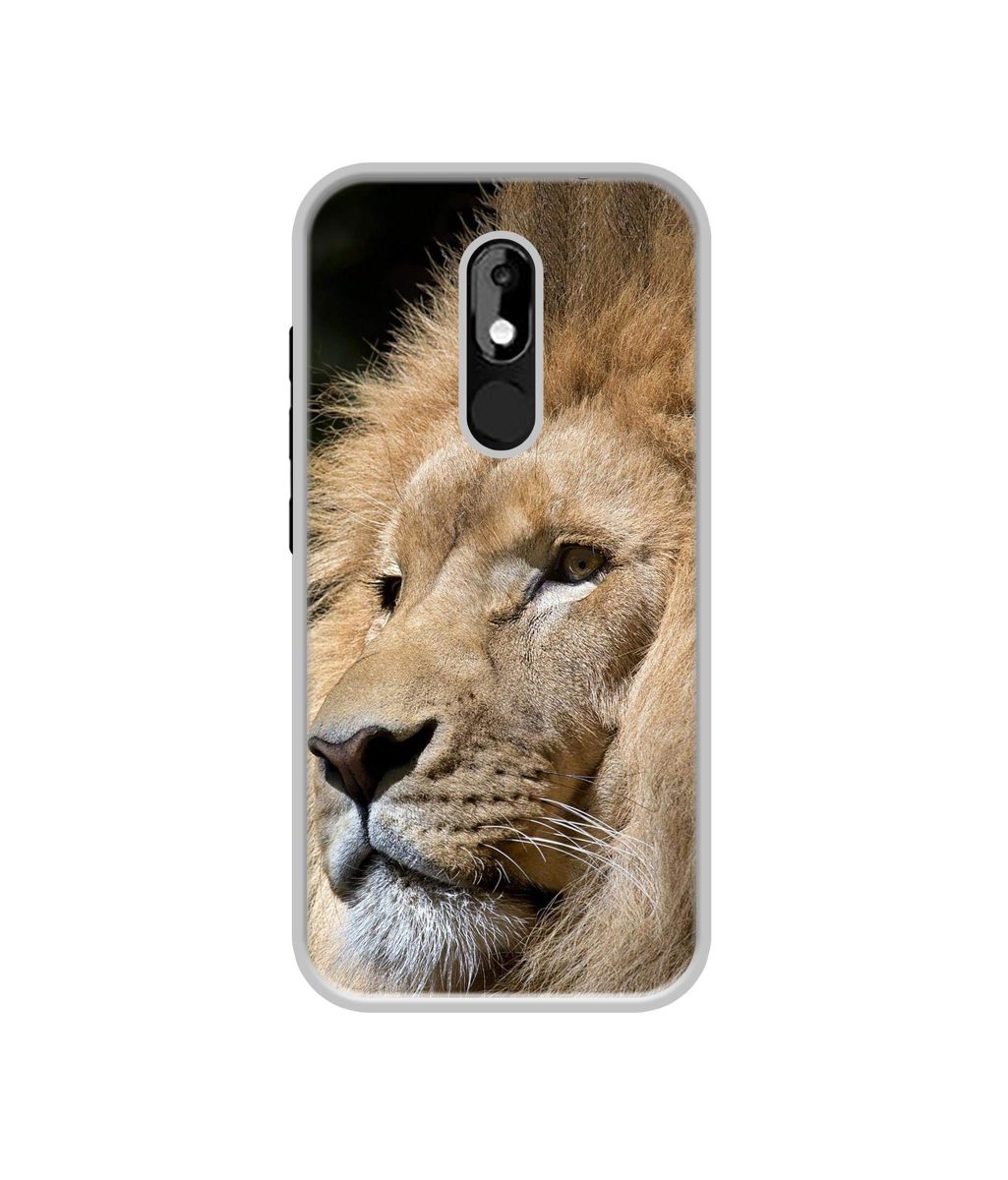 Amazon Brand - Solimo Designer Lion UV Printed Soft Back Case Mobile Cover for Micromax Canvas Selfie 3 Q460