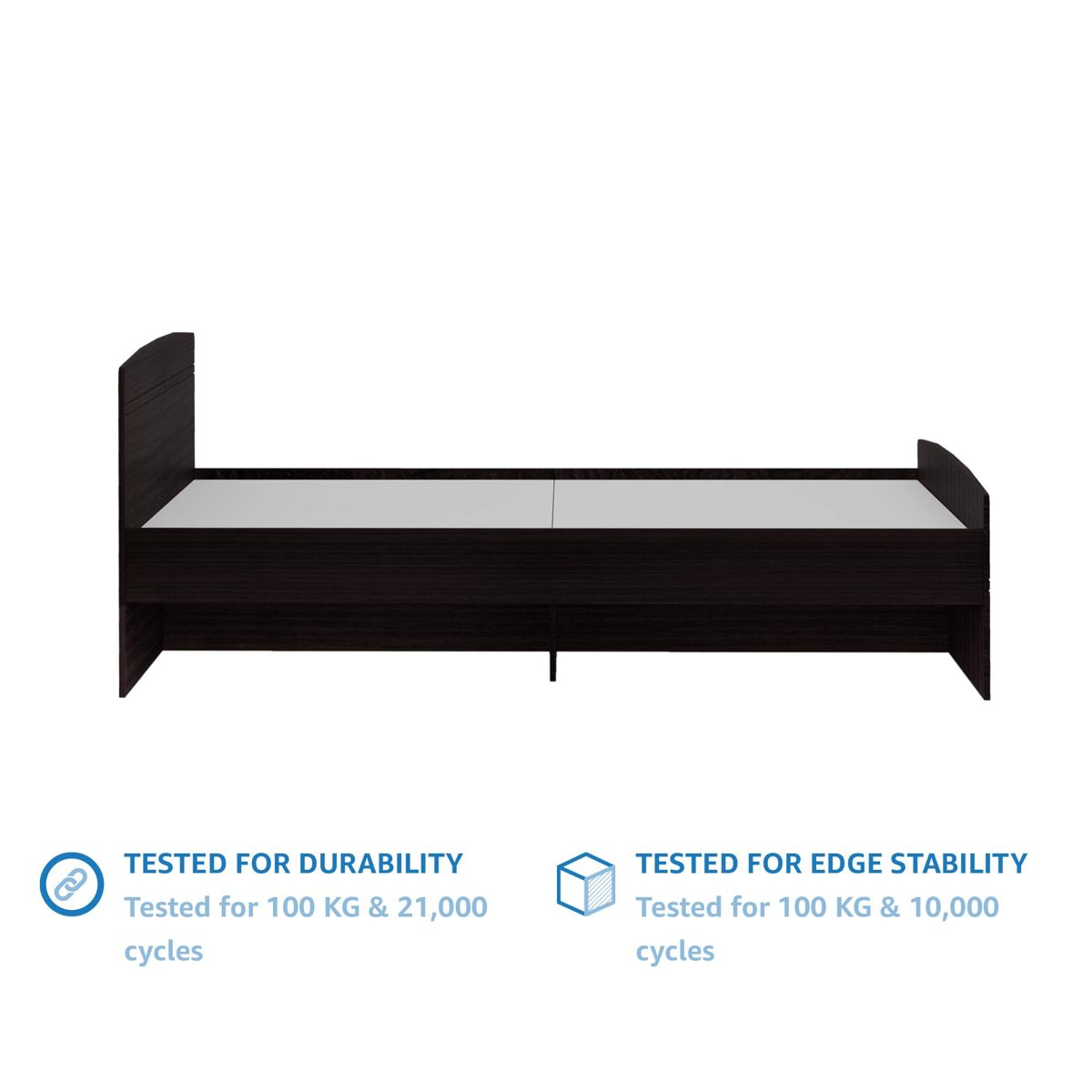 Amazon Brand - Solimo Betty Queen Size Engineered Wood Bed (Espresso Finish)