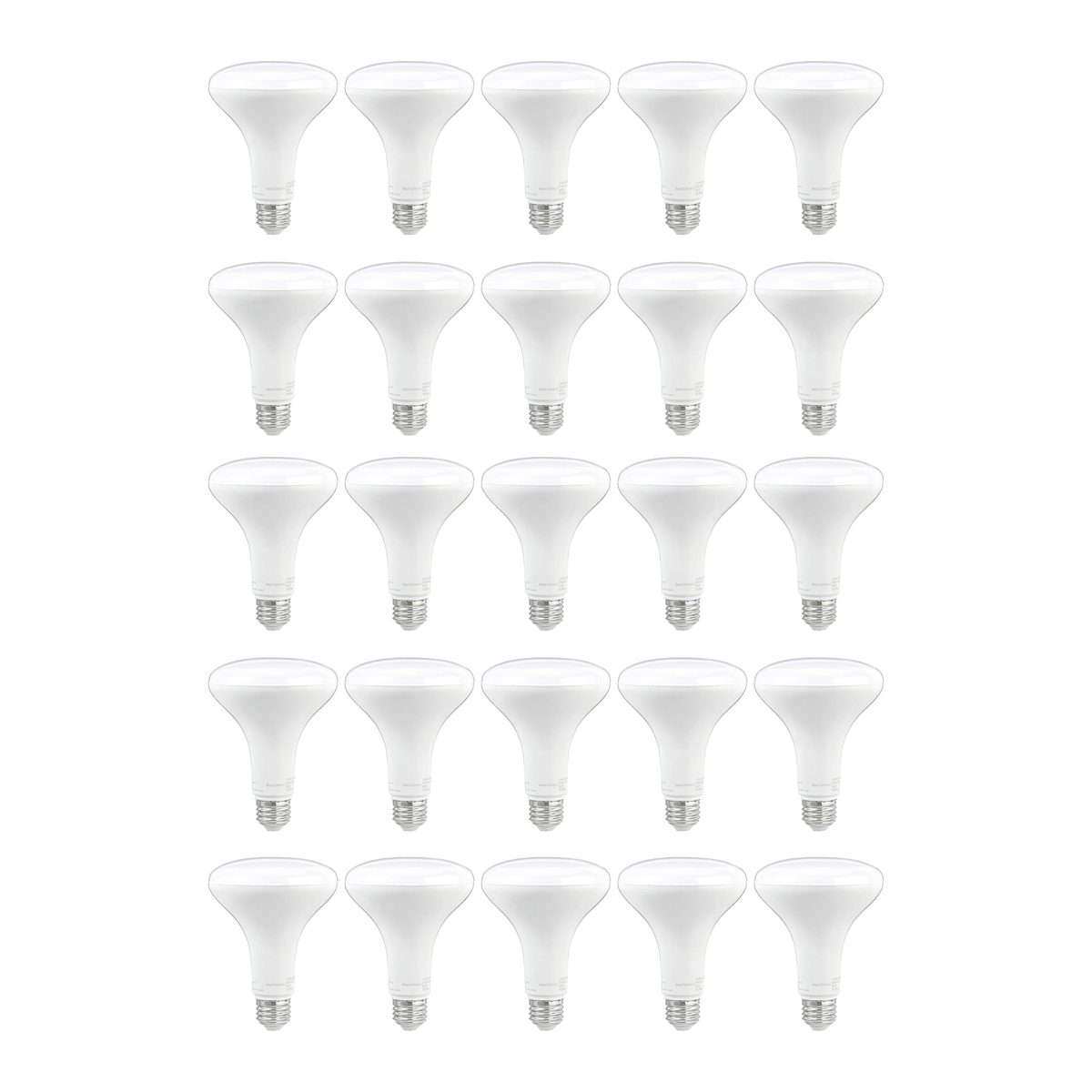 AmazonCommercial 65 Watt Equivalent, 10000 Hours, Non-Dimmable, 650 Lumens, E26 Base, BR30 LED Light Bulb - Pack of 25, Soft White