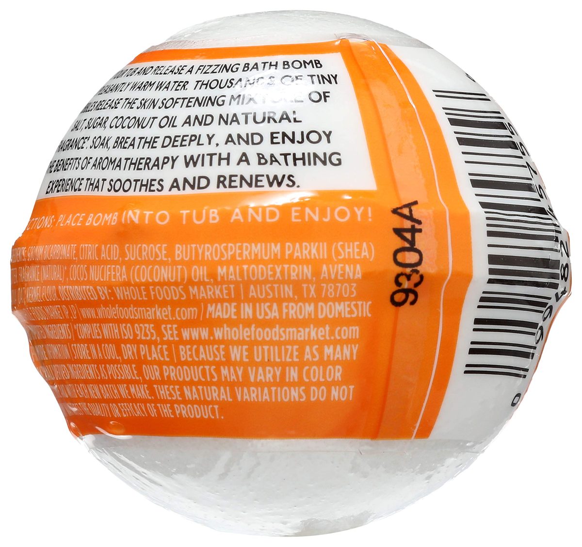 Whole Foods Market, Fizzing Bath Bomb, Oatmeal Shea, 2.3 oz