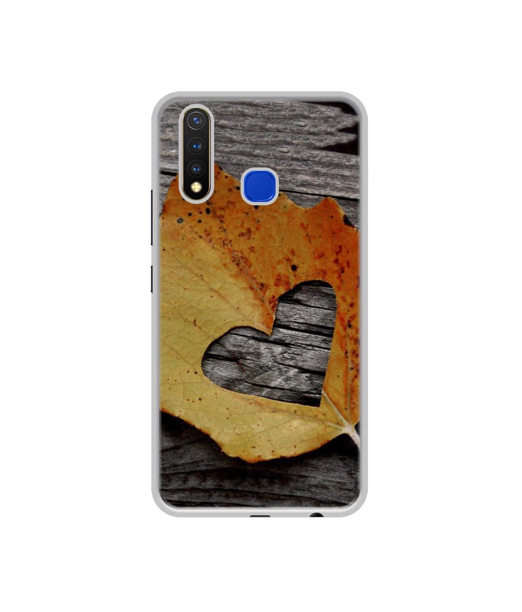 Amazon Brand - Solimo Designer Leaf with Heart Cut UV Printed Soft Back Case Mobile Cover for Vivo U20