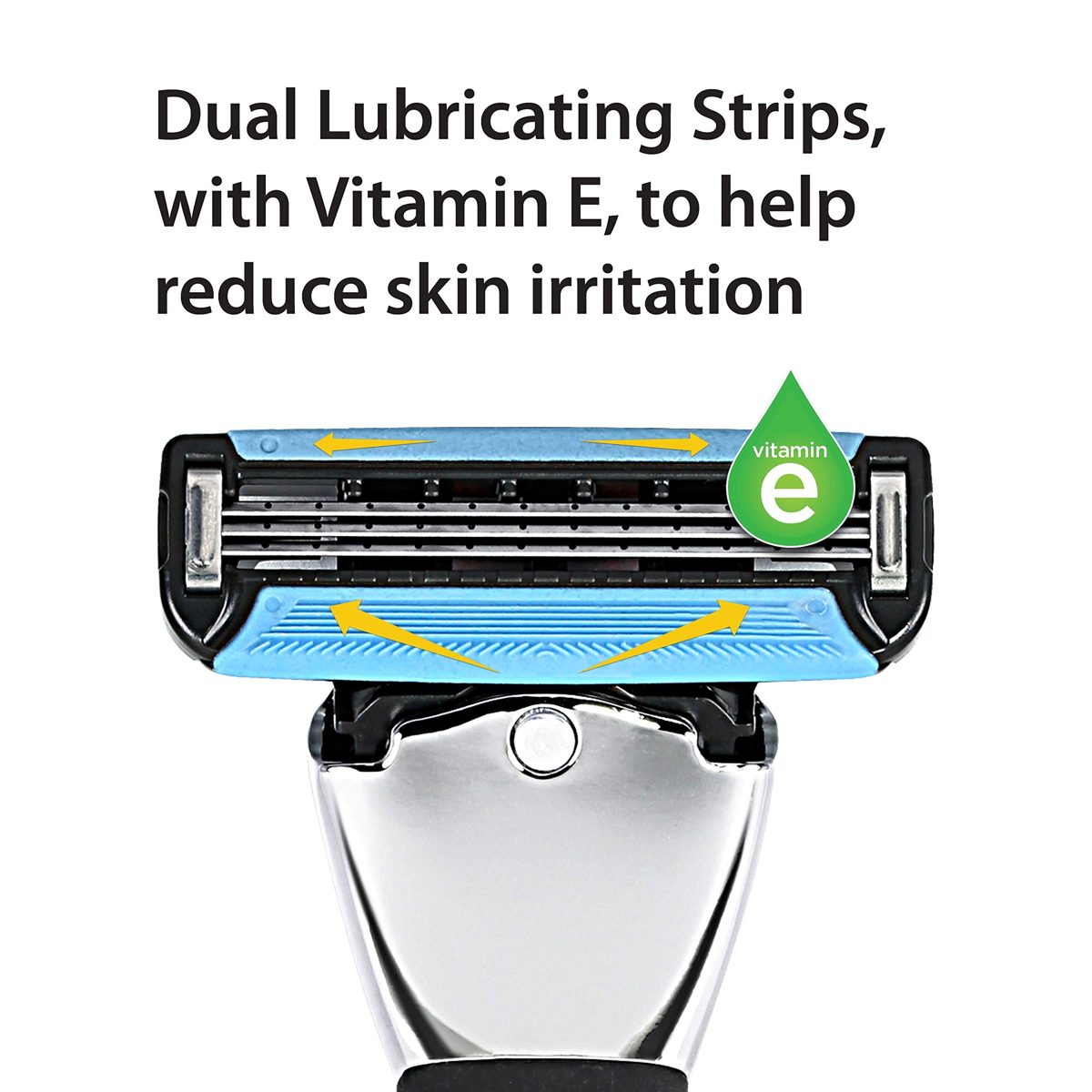 Solimo 3-Blade Razor Refills for Men with Dual Lubrication, 12 Cartridges (Fits Solimo Razor Handles only) & 3-Blade MotionSphere Razor for Men with Dual Lubrication, Handle & 2 Cartridges