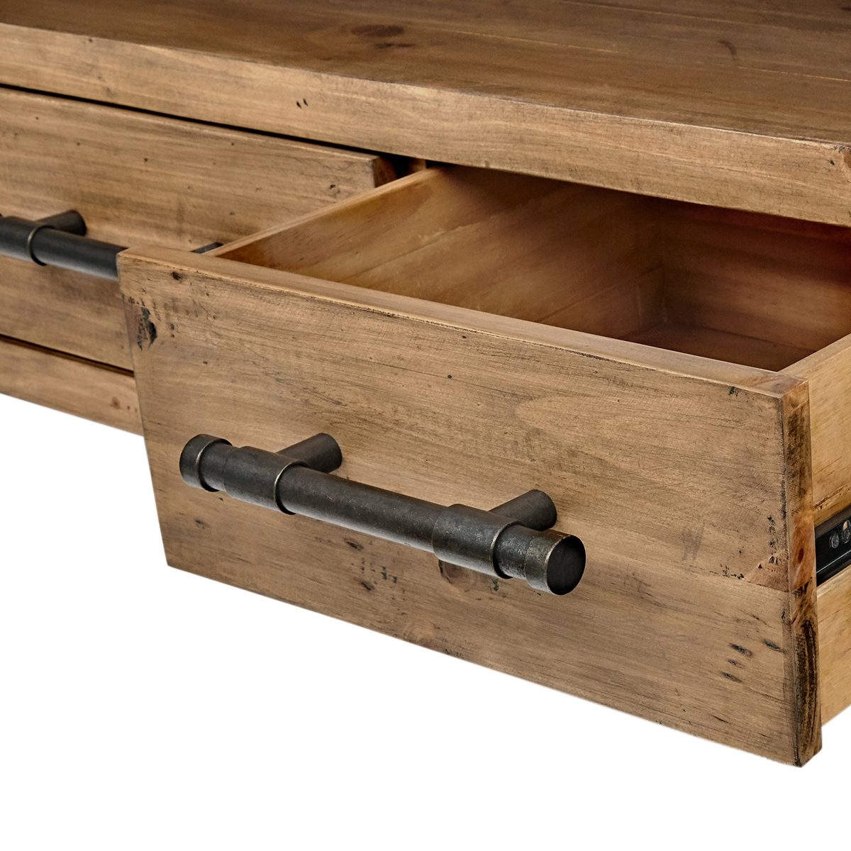 Amazon Brand – Stone & Beam Ferndale Rustic Reclaimed Pine Media TV Console Stand, 71"W, Sandstone