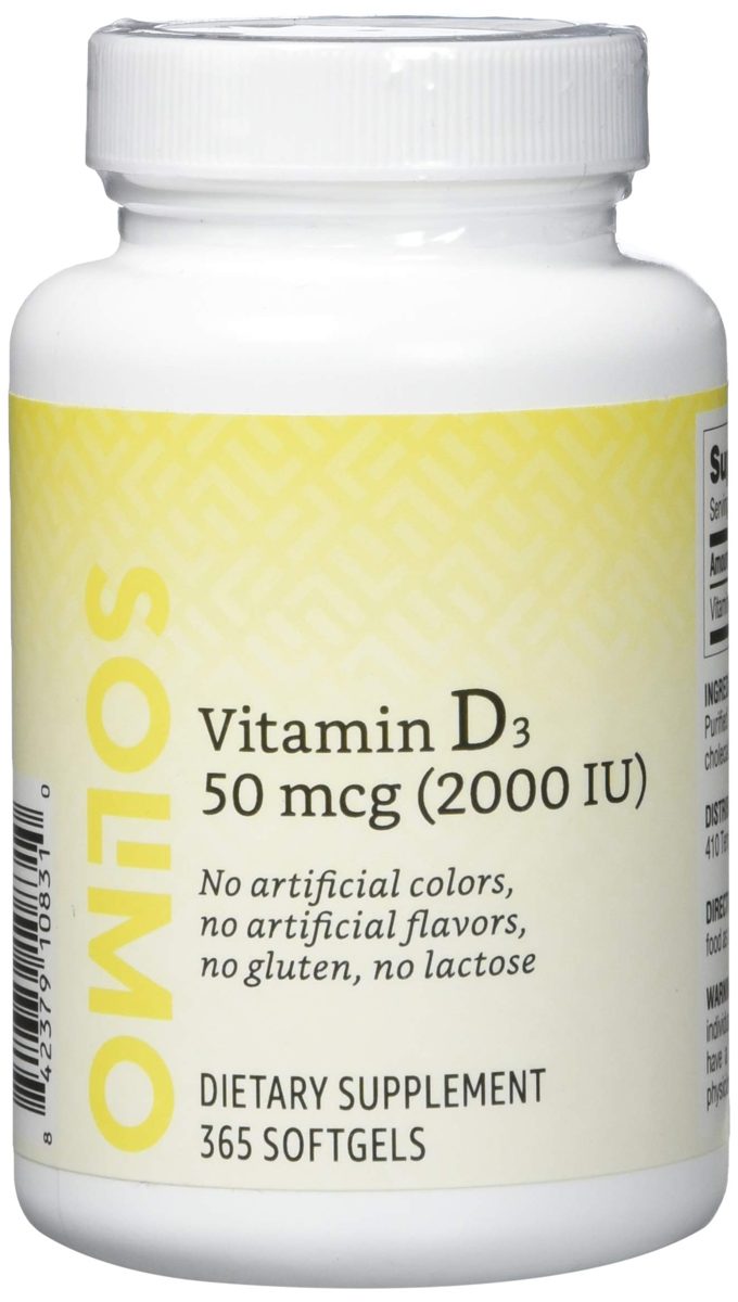 Amazon Brand - Solimo Cranberry with Vitamins C & E, Cranberry Fruit Extract Concentrate 168mg, 250 Softgels, 2 Softgels per Serving & Solimo Vitamin D3 50 mcg (2000 IU), 365 Softgels, Value Size