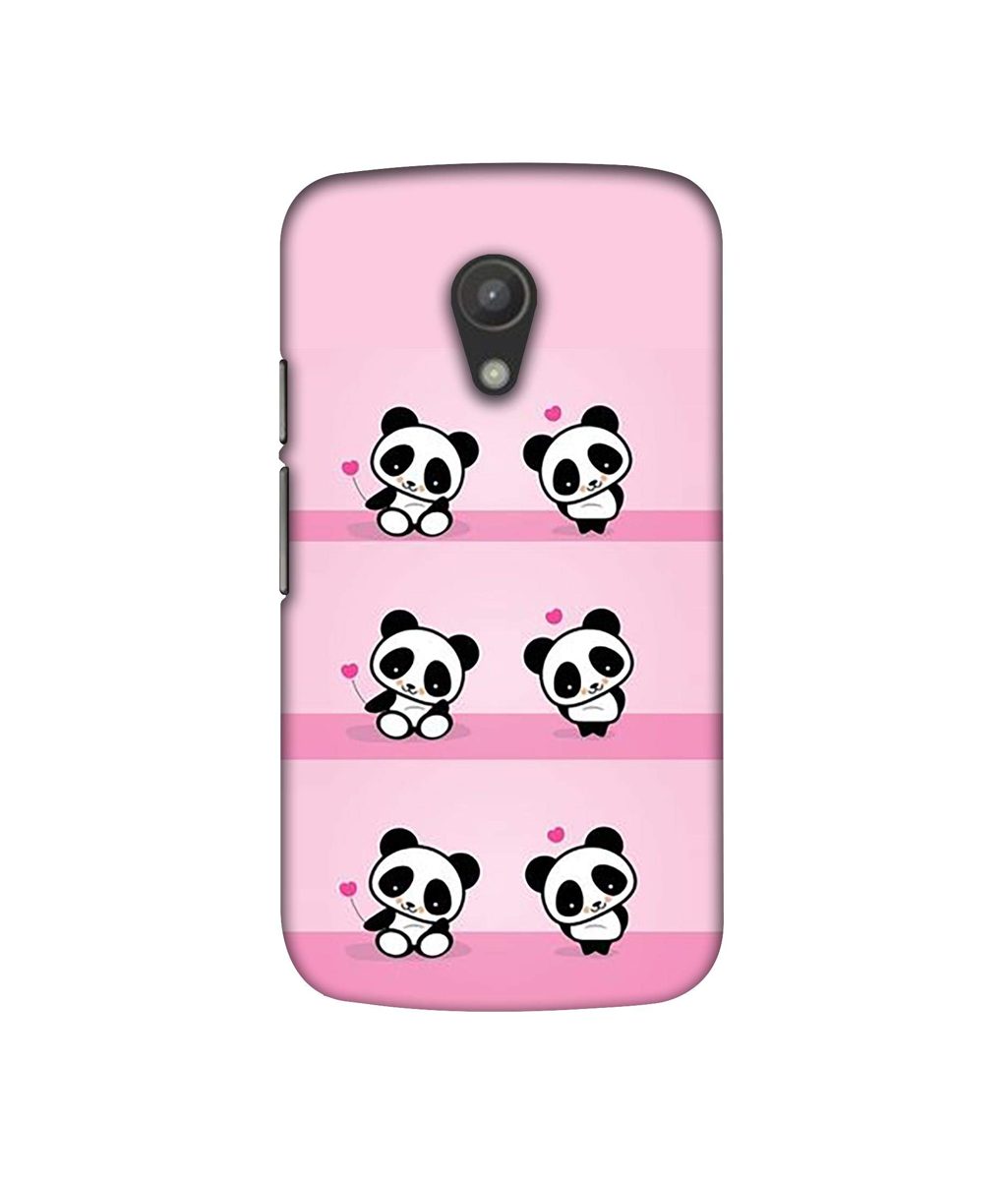Amazon Brand - Solimo Designer Panda Pattern 3D Printed Hard Back Case Mobile Cover for Motorola Moto G 2nd Generation