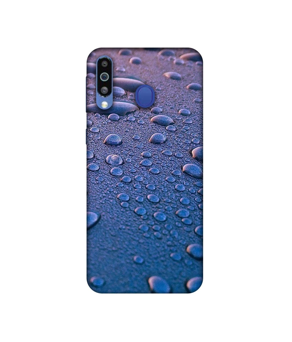 Amazon Brand - Solimo Designer Water Drops 3D Printed Hard Back Case Mobile Cover for Samsung Galaxy M21