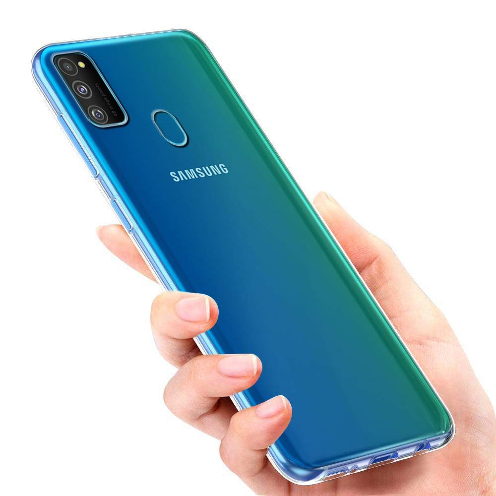 Amazon Brand - Solimo Mobile Cover (Soft & Flexible Back case) for Samsung Galaxy M30s (Transparent)