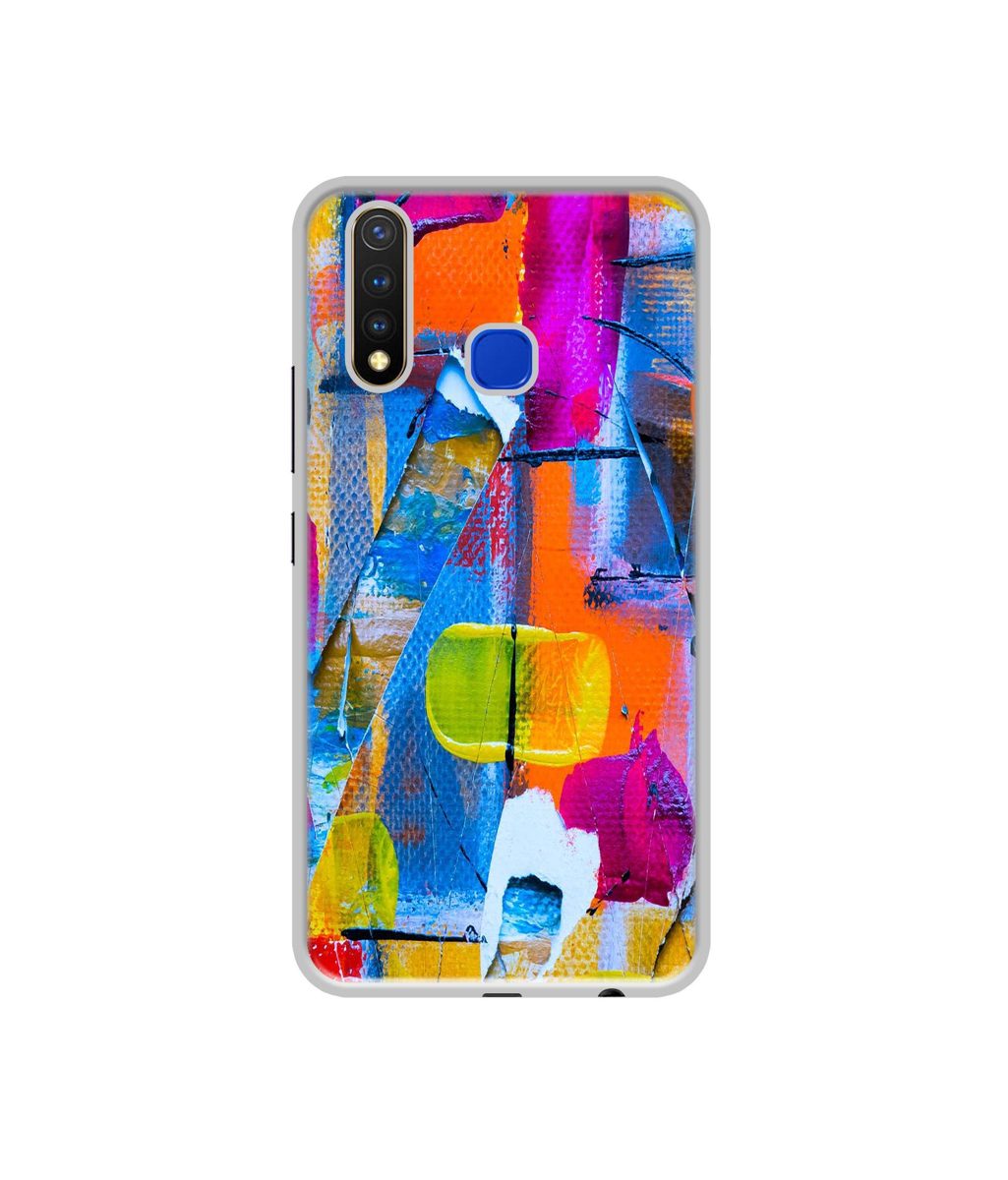 Amazon Brand - Solimo Designer Multicolor Box Texture UV Printed Soft Back Case Mobile Cover for Vivo U20