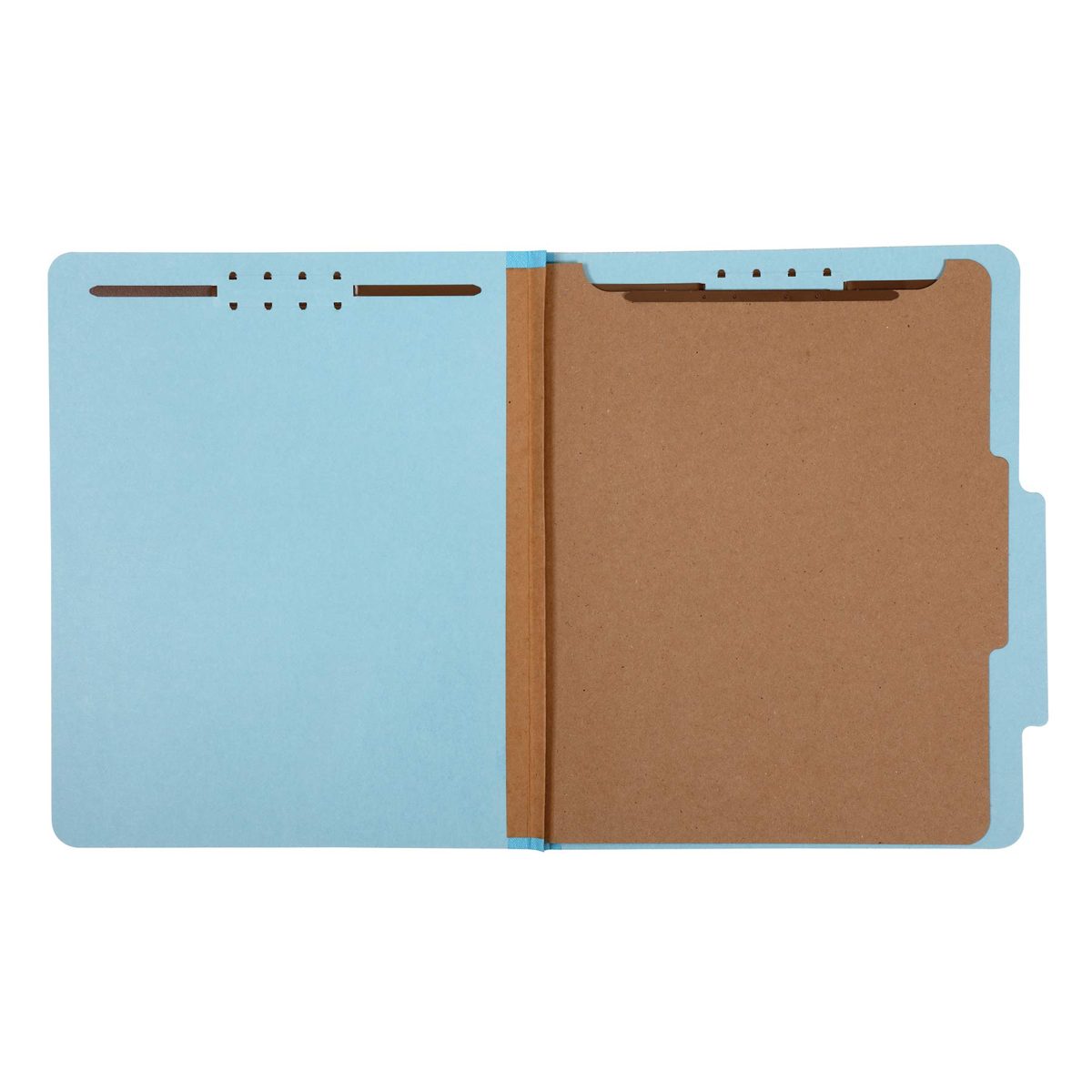 AmazonBasics 100% Recycled Classification Folder with 1 Divider 5cm Embedded, light blue