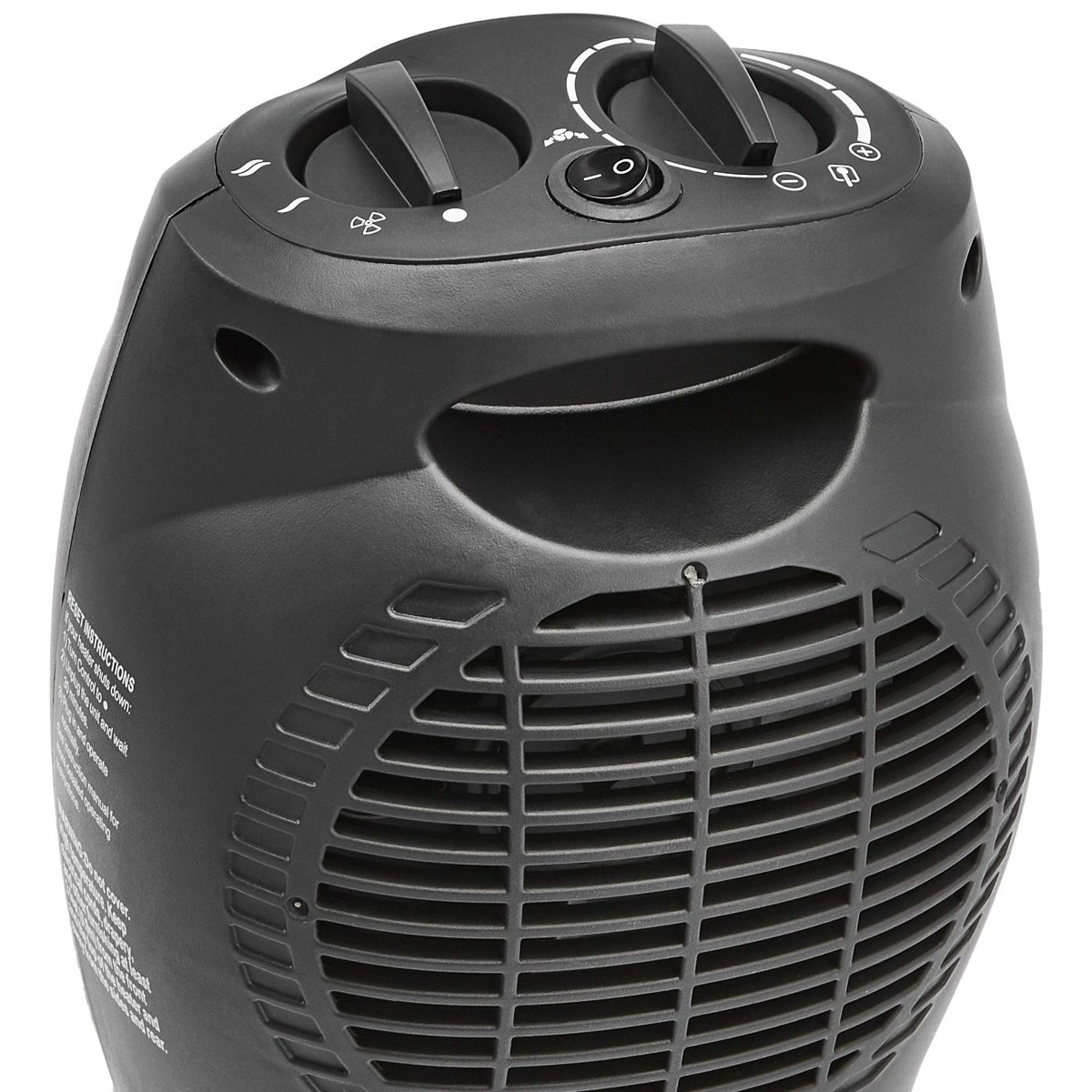 AmazonBasics 1500W Oscillating Ceramic Heater with Adjustable Thermostat, Black (Renewed)