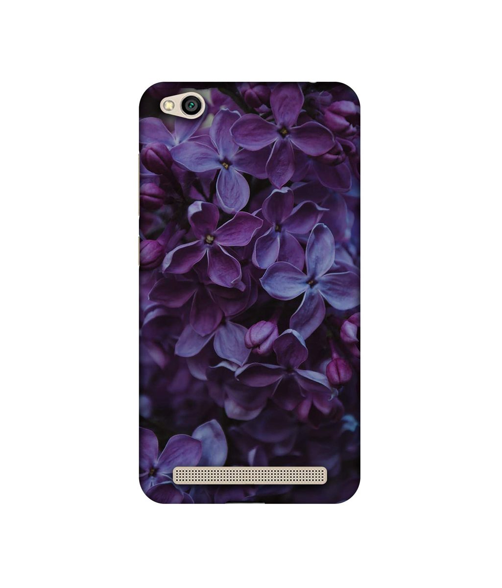Amazon Brand - Solimo Designer Purple Flowers UV Printed Soft Back Case Mobile Cover for Mi Redmi 5A