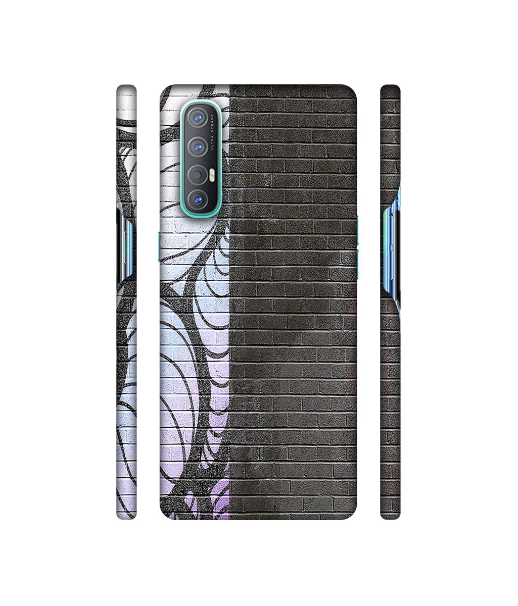Amazon Brand - Solimo Designer Black and White Brick 3D Printed Hard Back Case Mobile Cover for Oppo Reno 3 Pro