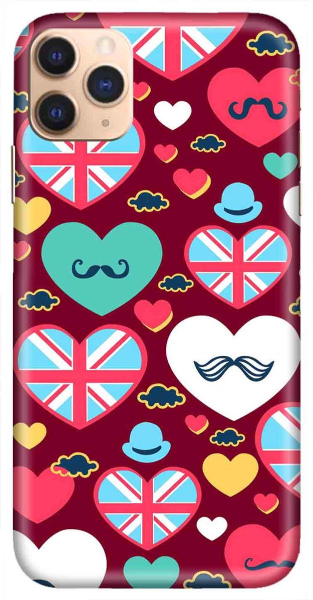 Amazon Brand - Solimo Designer Heart Pattern Design 3D Printed Hard Back Case Mobile Cover for Apple iPhone 11 Pro Max