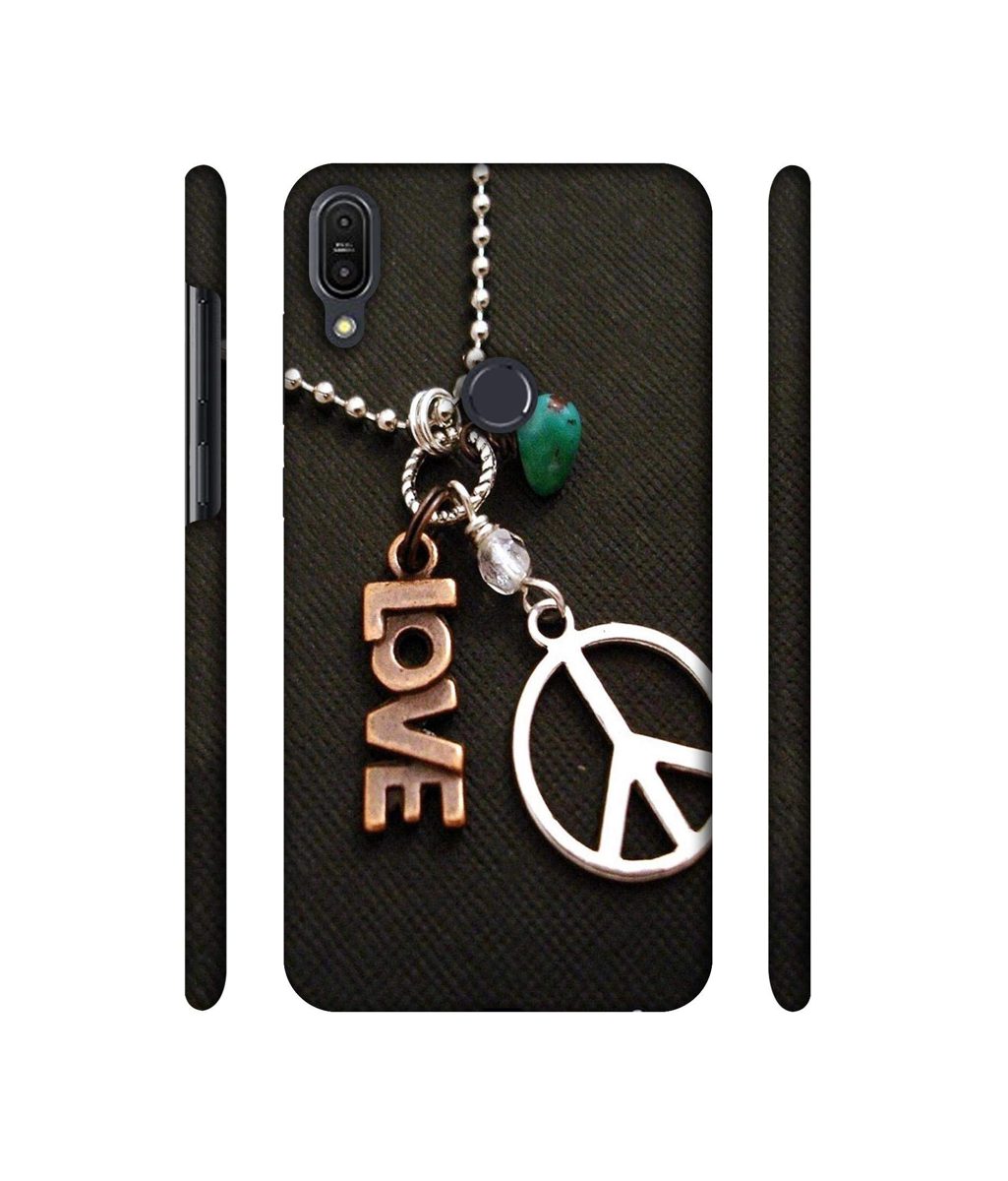Amazon Brand - Solimo Designer Love and Peace 3D Printed Hard Back Case Mobile Cover for Asus Zenfone Max Pro M1 ZB601KL