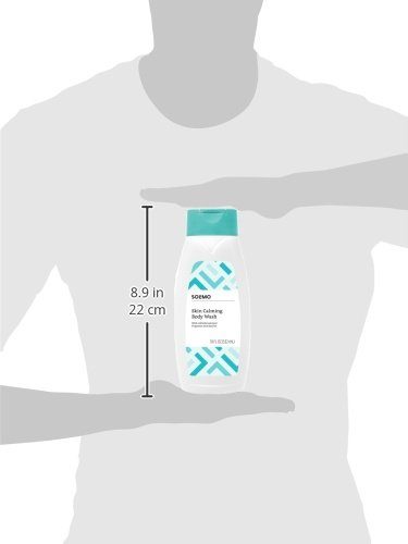 Amazon Brand - Solimo Skin Calming Body Wash with Colloidal Oatmeal, Fragrance Free, 18 fl oz