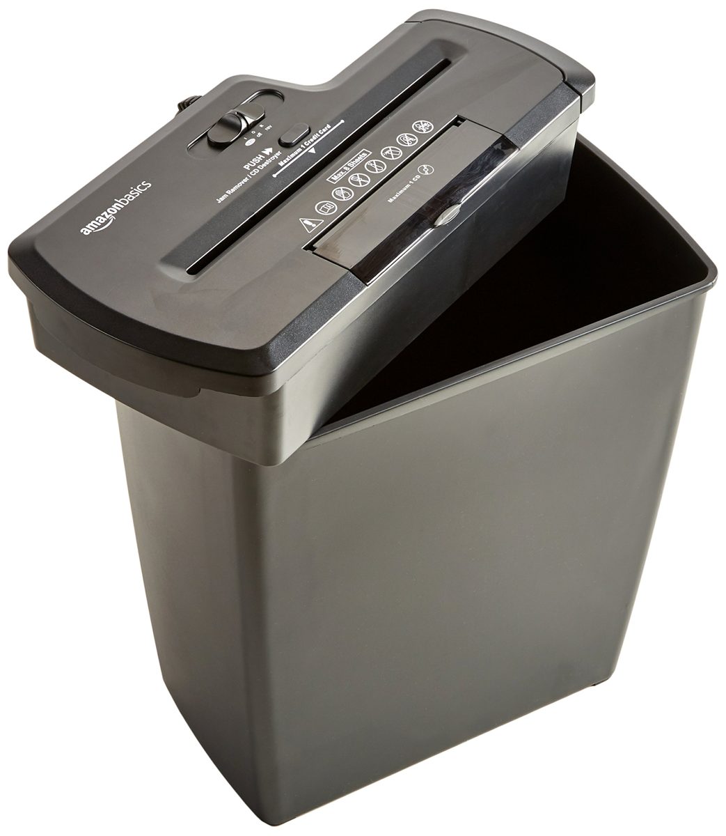 AmazonBasics 8 Sheet Strip Cut Shredder with CD Shred
