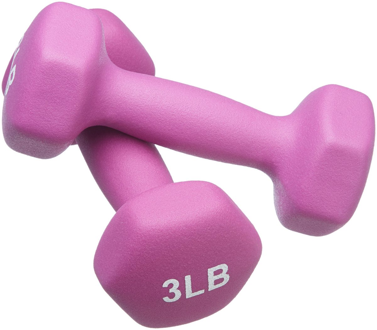 (Renewed) AmazonBasics Neoprene Dumbbells, Set of 2, (5.5 KGS Each ) - Black