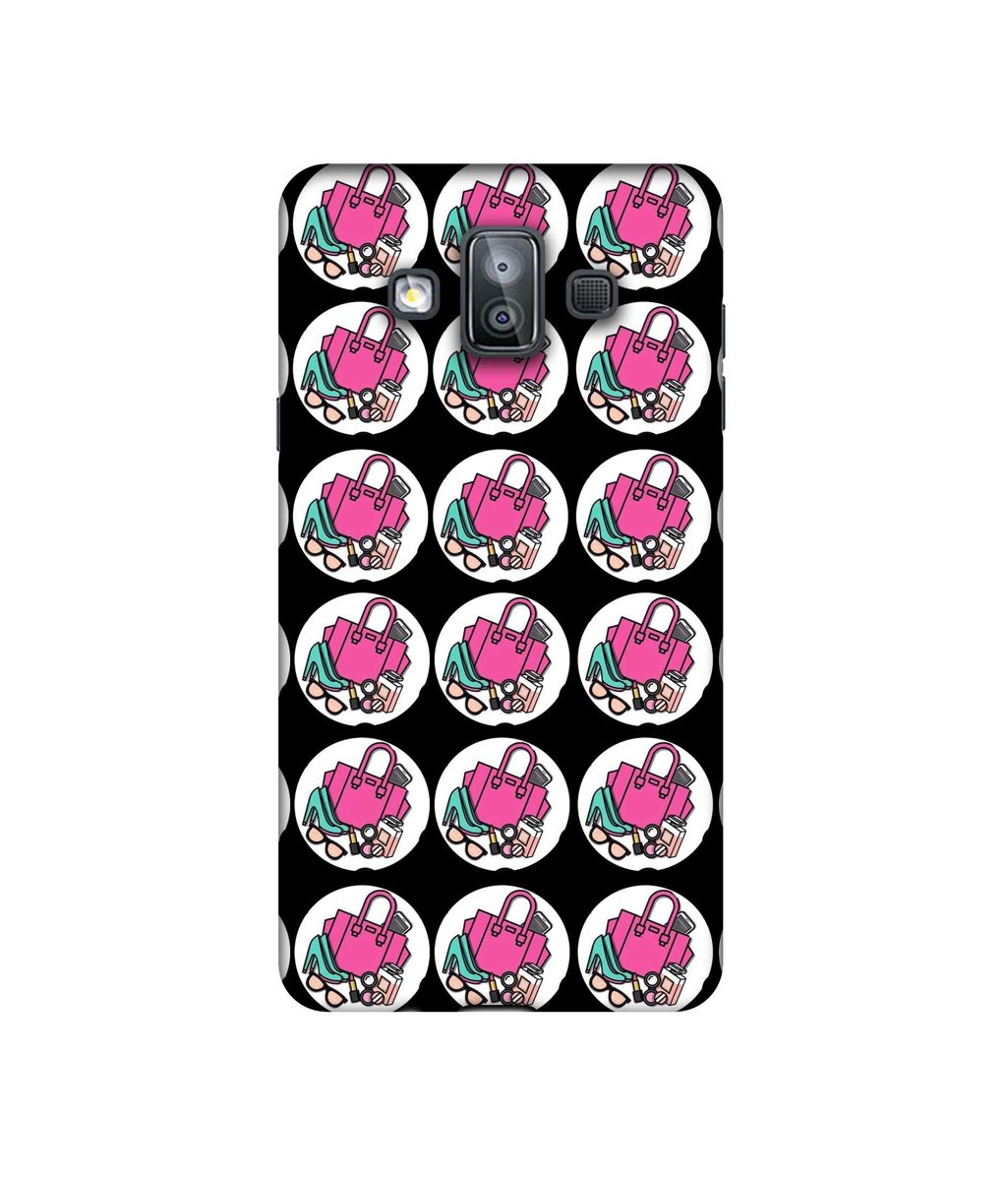 Amazon Brand - Solimo Designer Ladies Accessories Pattern 3D Printed Hard Back Case Mobile Cover for Samsung Galaxy J7 Duo
