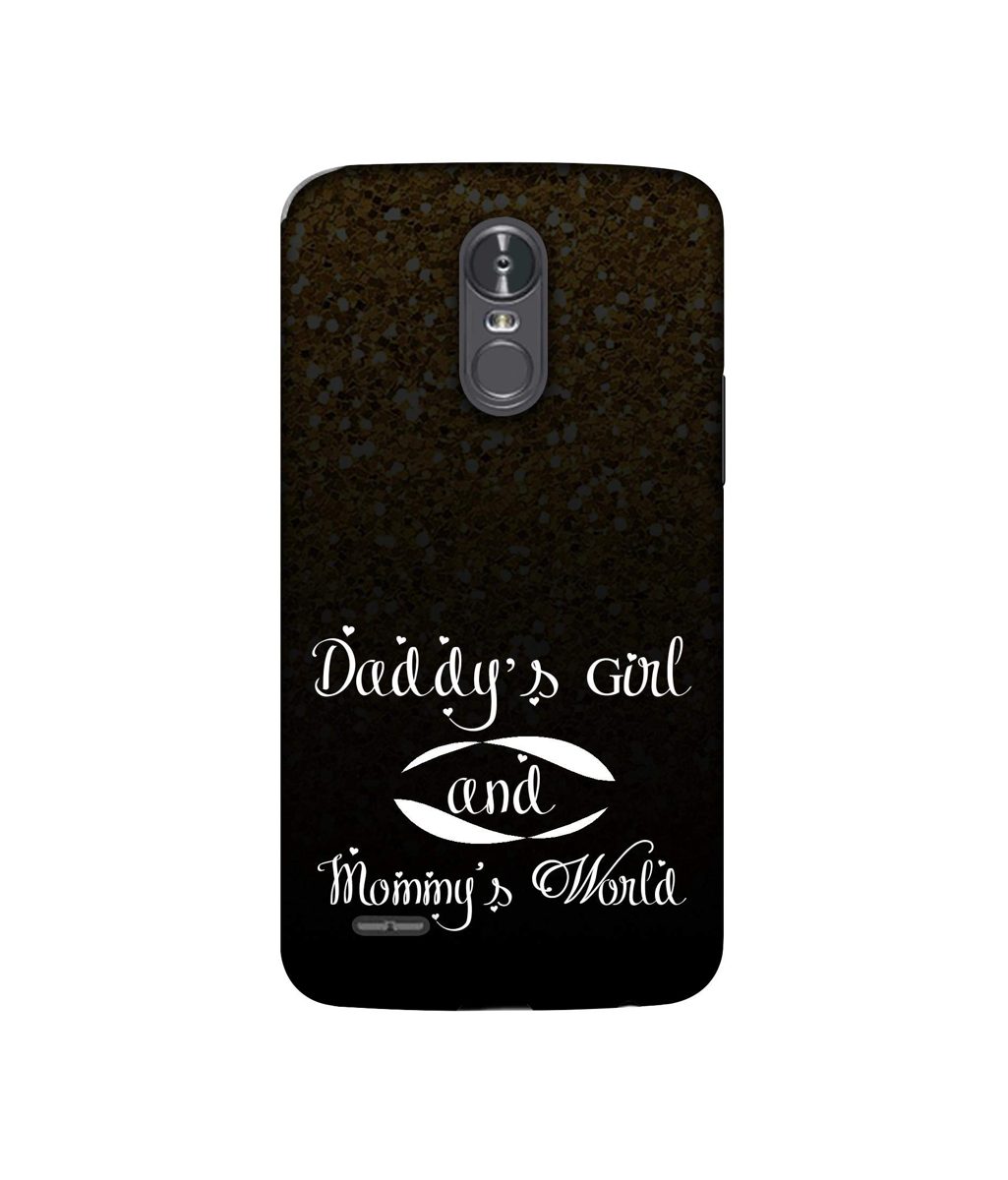 Amazon Brand - Solimo Designer Daddy's Girl and Mummy World 3D Printed Hard Back Case Mobile Cover for LG Stylus 3