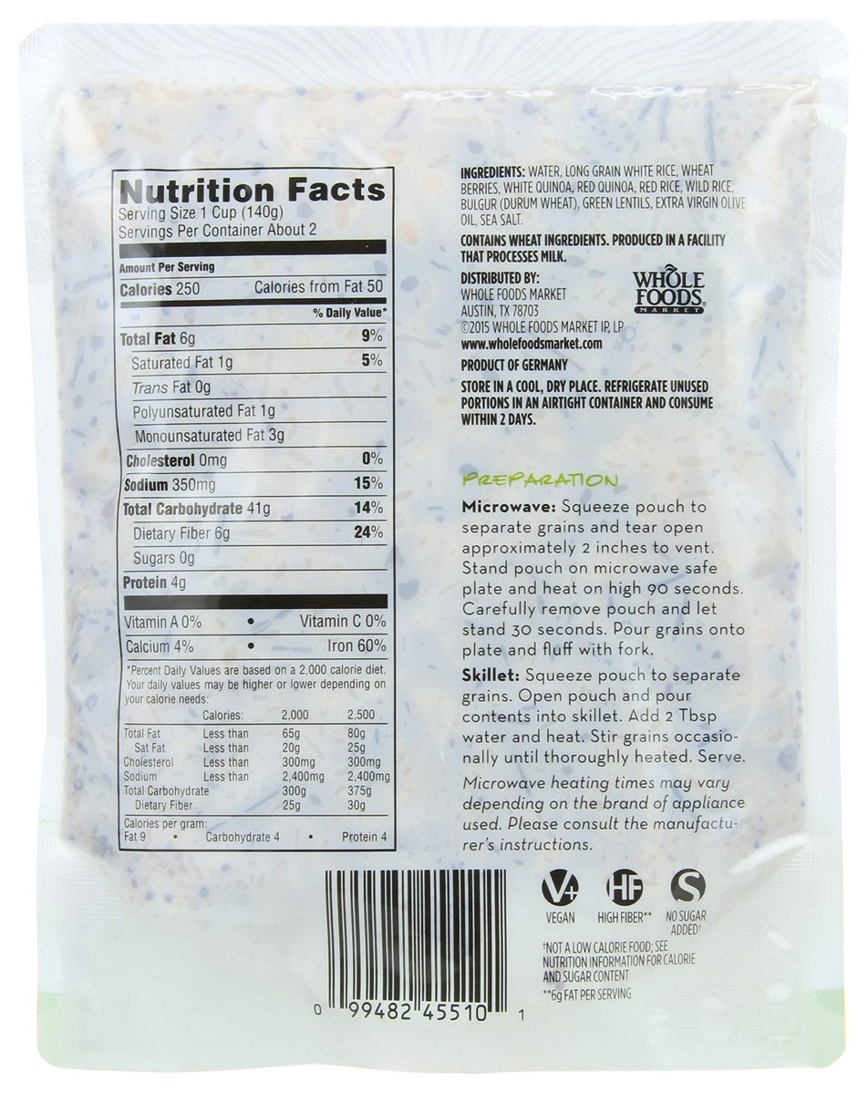 365 Everyday Value, 7 Grain & Lentil Blend, 8.8 oz