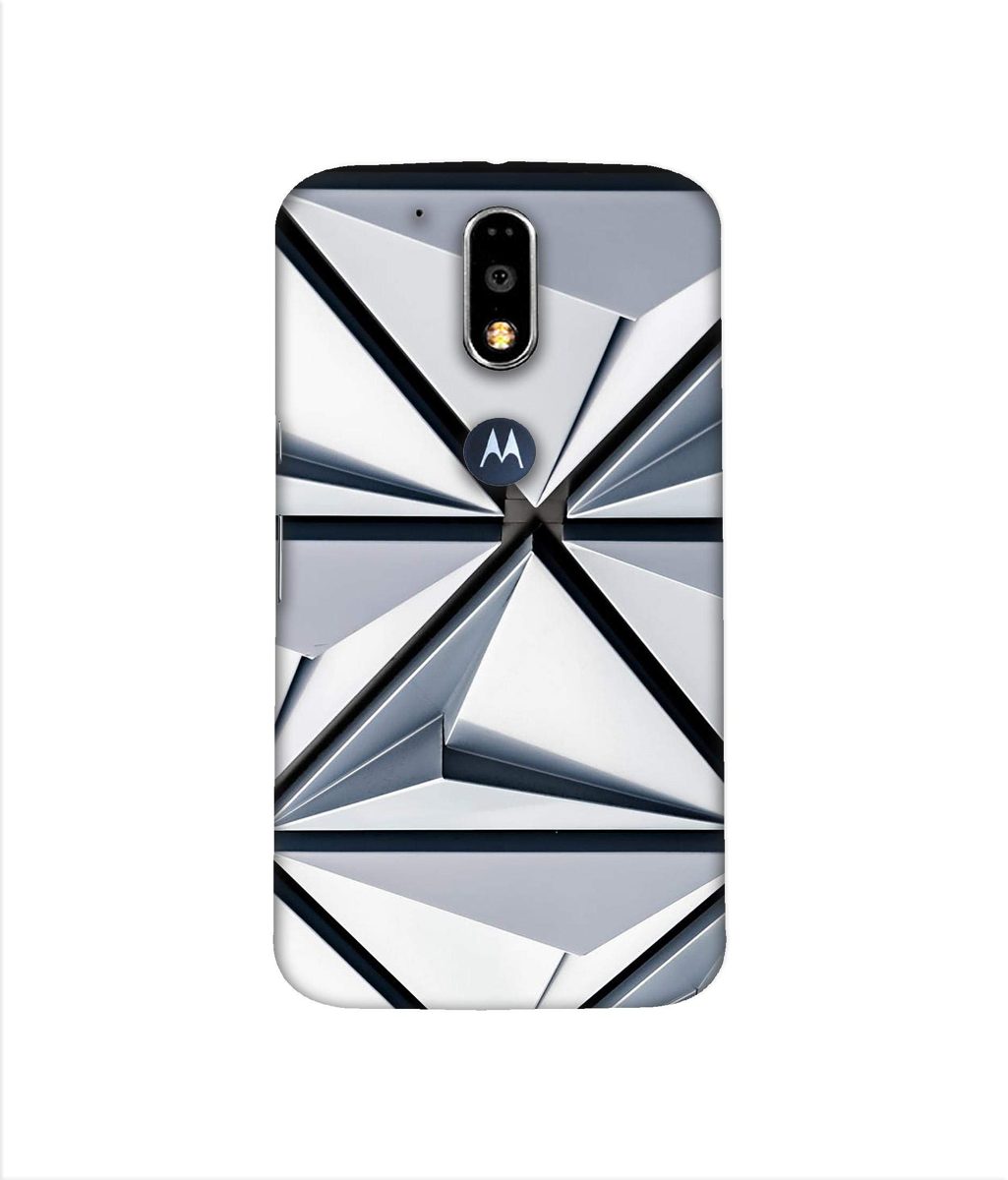 Amazon Brand - Solimo Designer Hexagon Texture 3D Printed Hard Back Case Mobile Cover for Motorola Moto G4 Plus (with Logo Cut)