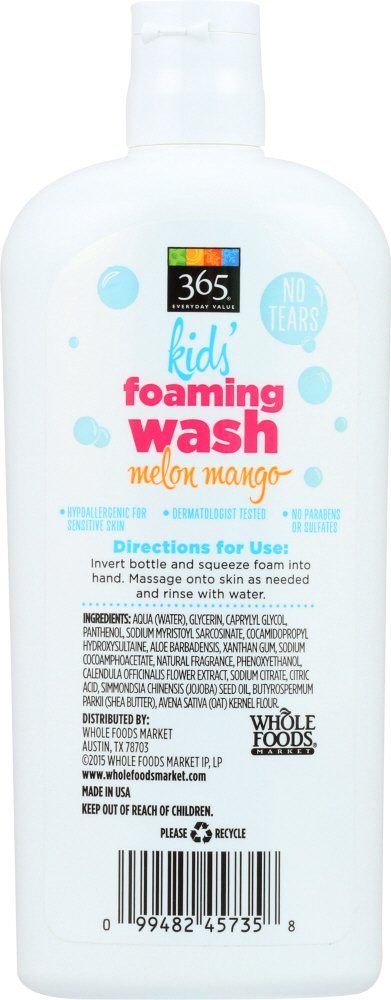 365 EVERYDAY VALUE Kids Melon Mango Foaming Body Wash, 10 FZ