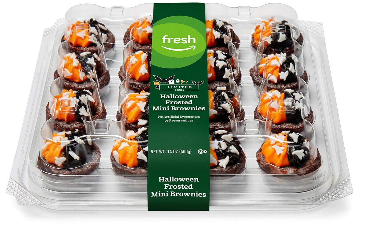 Fresh Brand – Halloween Frosted Mini Brownies, 14 oz (16 ct) (Seasonal)