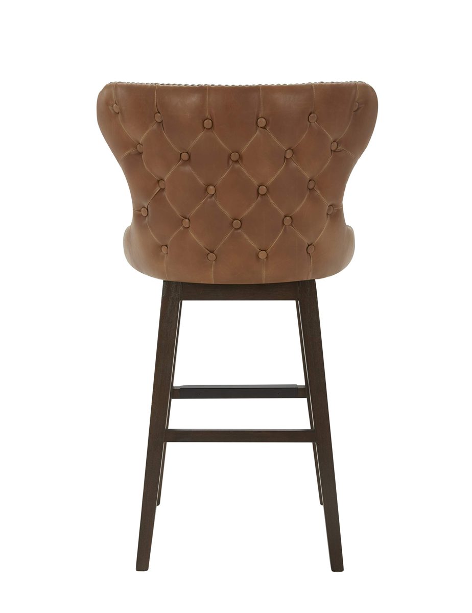Amazon Brand – Stone & Beam Louise Memory Swivel Barstool, 42.1"H, Wax Sand