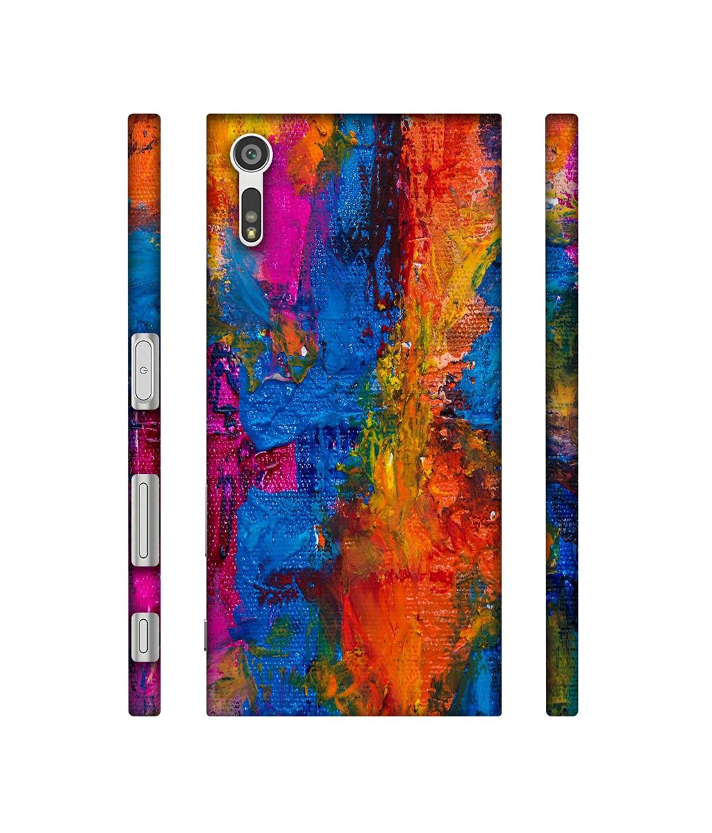 Amazon Brand - Solimo Designer Dark Multicolor Canvas 3D Printed Hard Back Case Mobile Cover for Sony Xperia XZ Dual