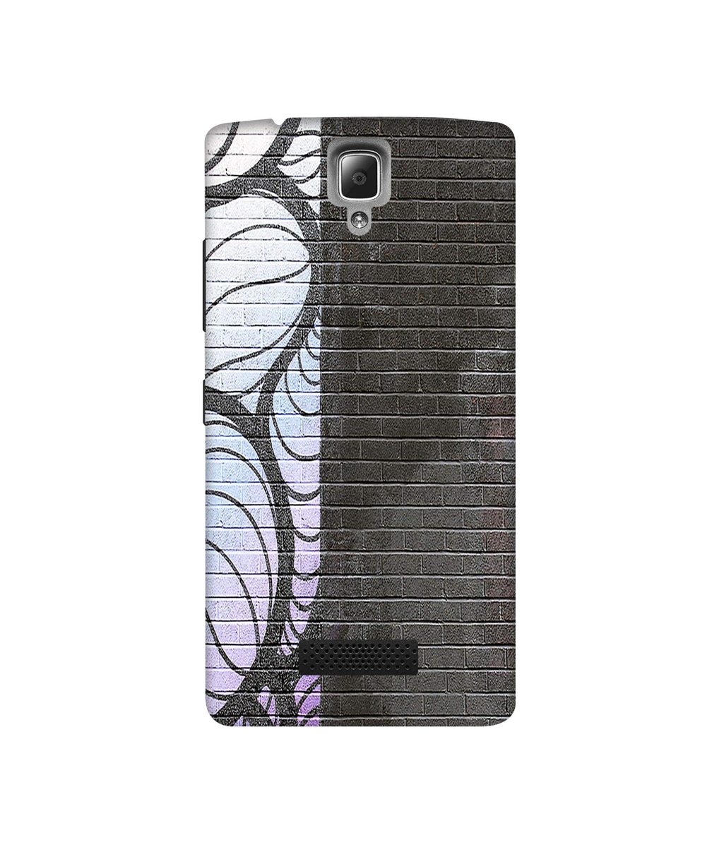 Amazon Brand - Solimo Designer Black and White Brick 3D Printed Hard Back Case Mobile Cover for Lenovo A2010