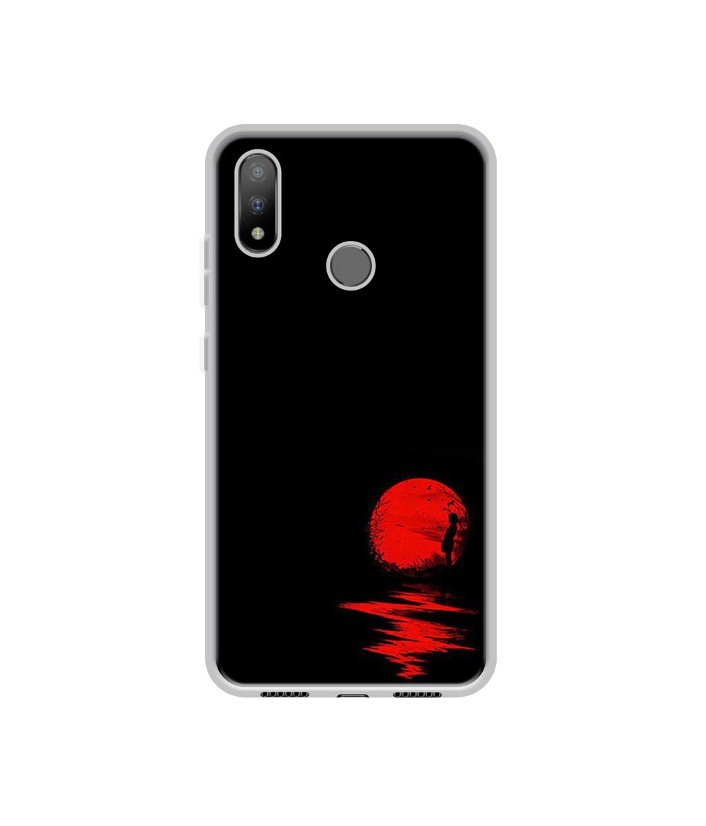 Amazon Brand - Solimo Designer Red Moon UV Printed Soft Back Case Mobile Cover for Panasonic Eluga X1