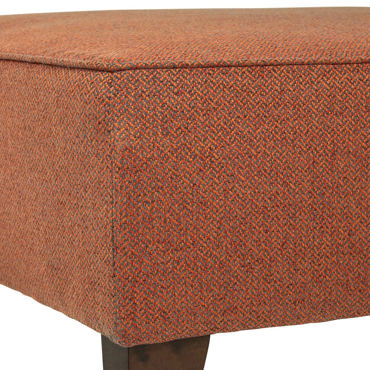 Amazon Brand – Rivet Modern Oversized Upholstered Square Ottoman, 38"W, Russet