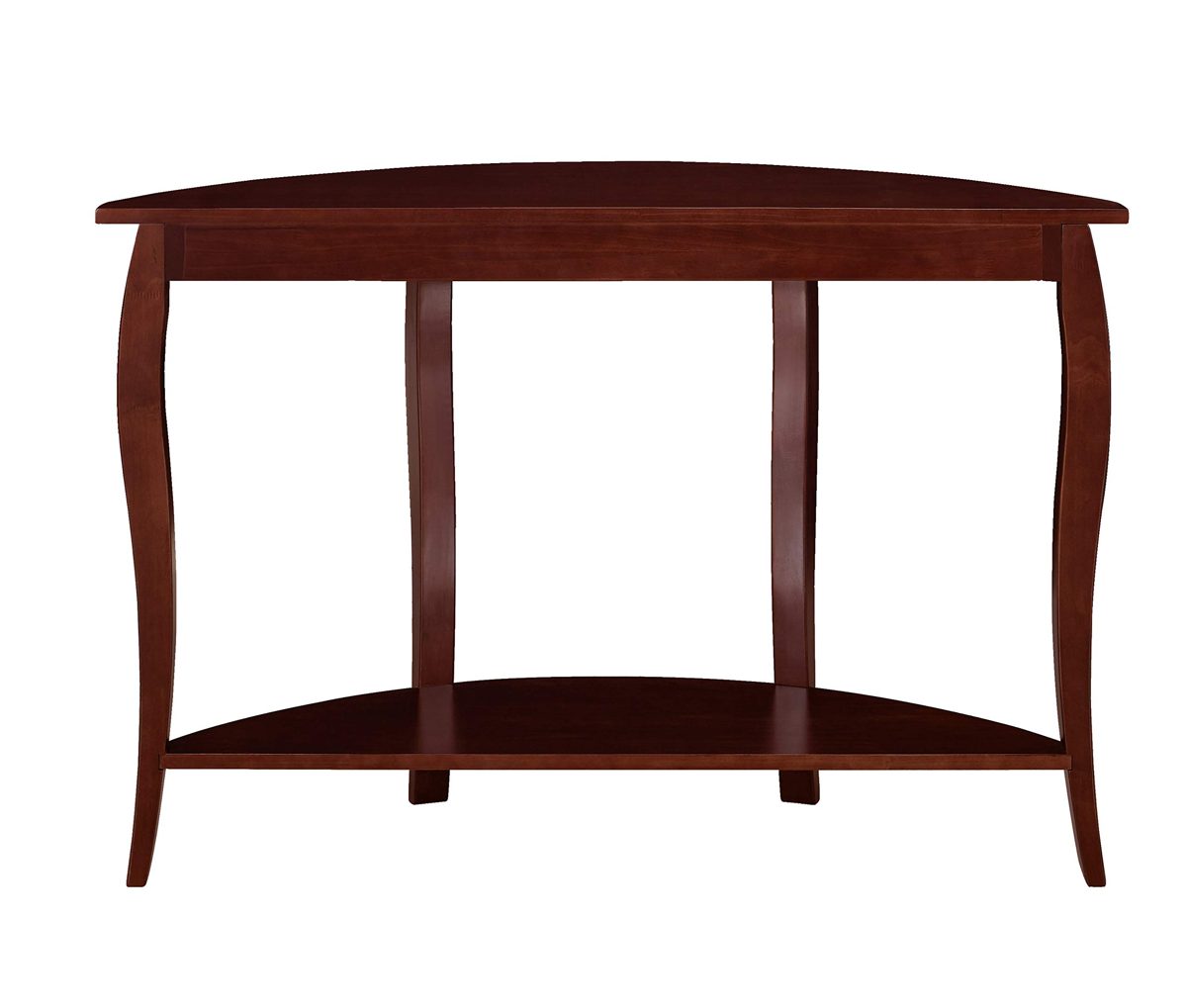Amazon Brand – Ravenna Home Anne Marie Half-Moon Curved Leg Storage Console Entryway Table, 48"W, Dark Espresso