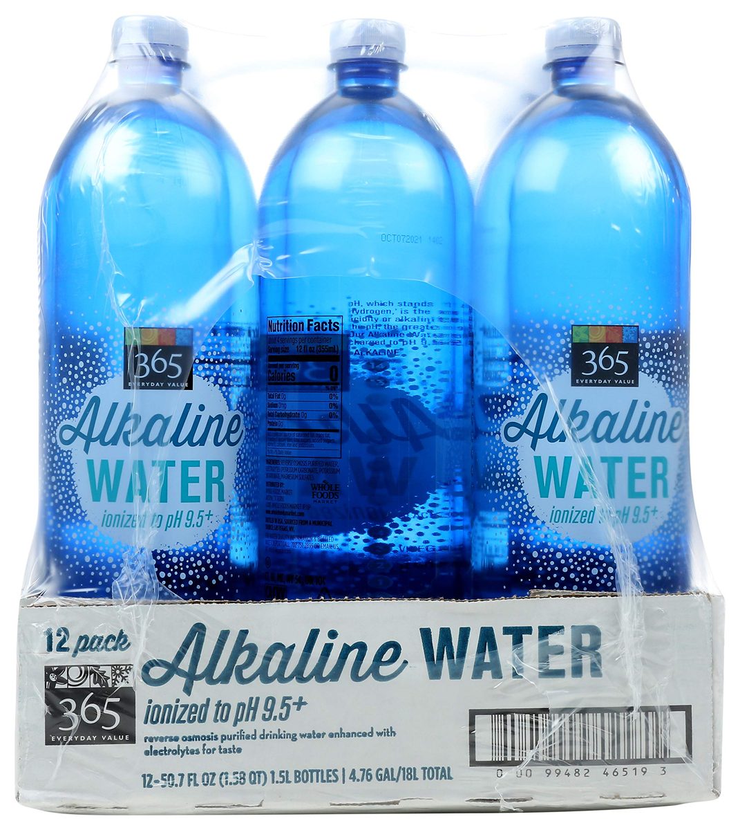 365 Everyday Value Alkaline Water 12 Pack, 609.28 Fl oz