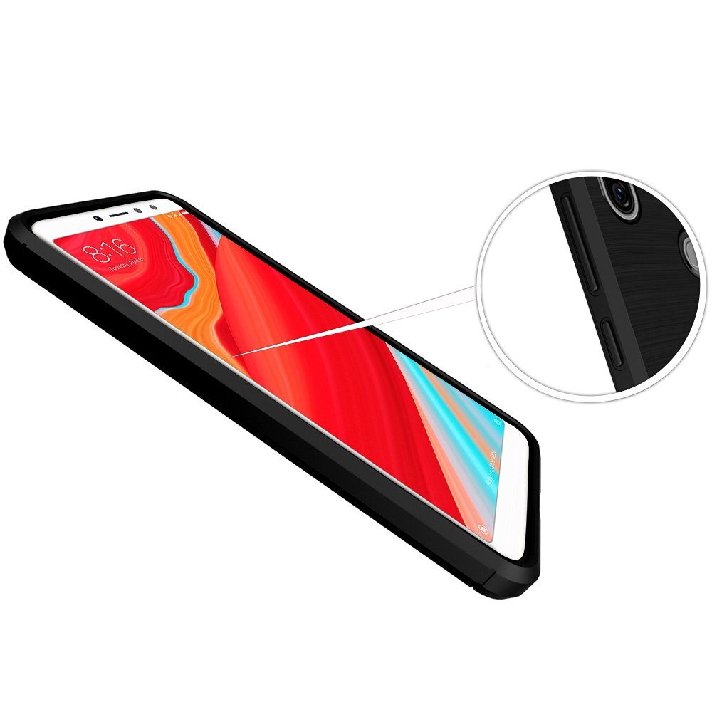 Amazon Brand - Solimo Protective Mobile Cover (Soft & Flexible Back case) for Redmi Y2 (Black)