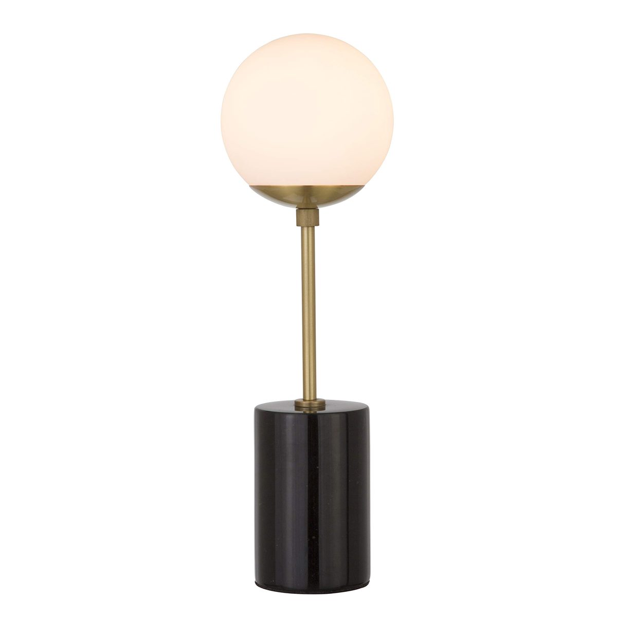 Amazon Brand – Rivet Globe Stick Table Lamp, 19"H, Black Marble